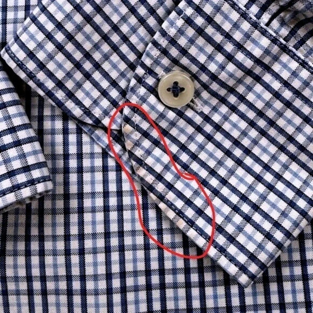 Charles Tyrwhitt Slim Fit Non-Iron Blue White Micro Check Mens 16.5 38 42 97